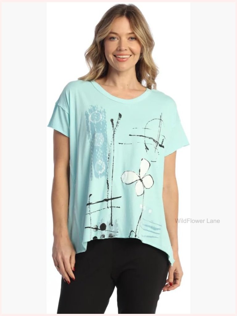 Relaxed Fit Cotton Tunic With Short Sleeves